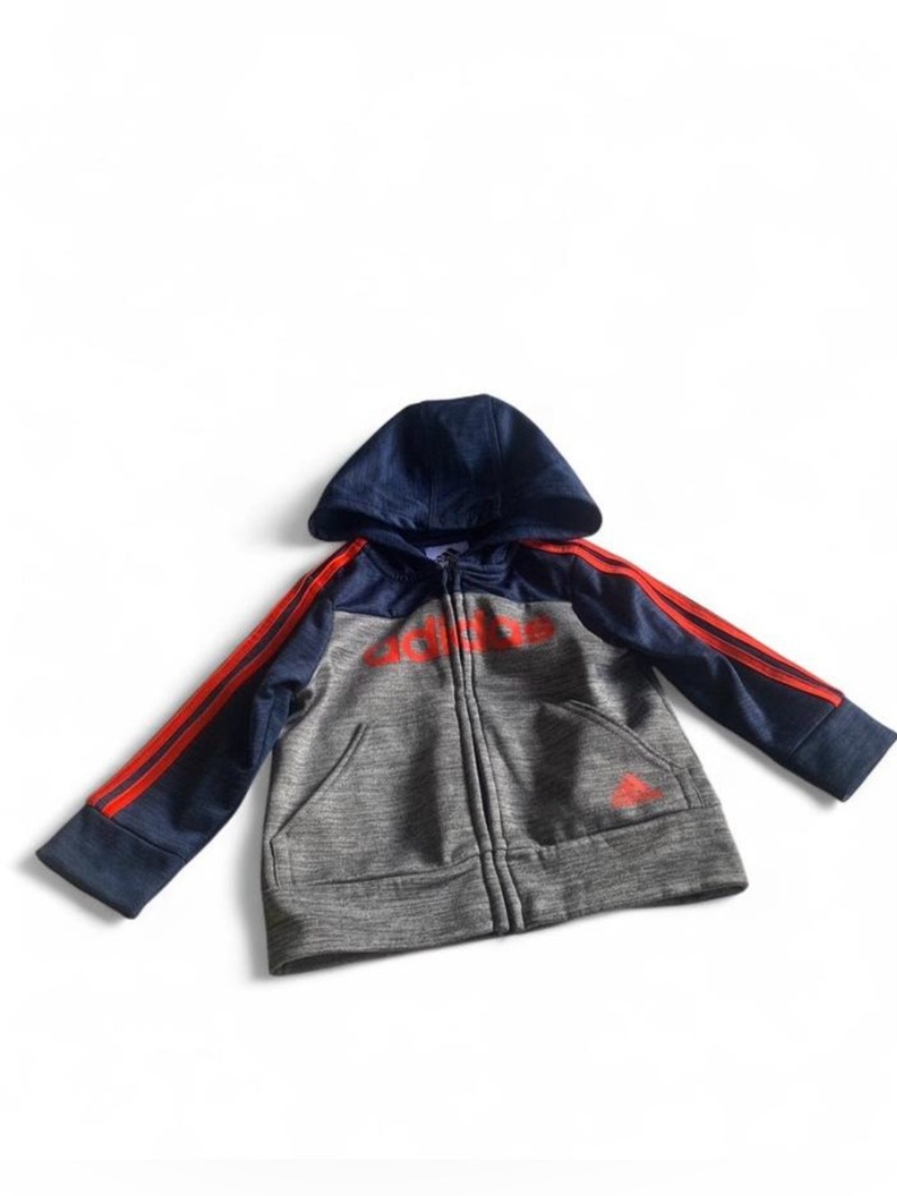 💕 Adidas fleece jacket two tone baby boy 12 months fall outdoor